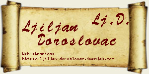 Ljiljan Doroslovac vizit kartica